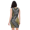 Yellow Snakeskin print Bodycon Dress-grizzshop