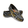 Yellow Snakeskin print Canvas Shoes-grizzshop