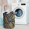 Yellow Snakeskin print Laundry Basket-grizzshop