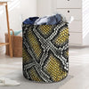 Yellow Snakeskin print Laundry Basket-grizzshop