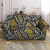 Yellow Snakeskin print Loveseat Cover-grizzshop