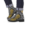 Yellow Snakeskin print Men's Boots-grizzshop