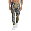 Yellow Snakeskin print Men's Leggings-grizzshop