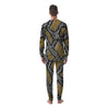 Yellow Snakeskin print Men's Pajamas-grizzshop