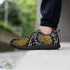 Yellow Snakeskin print Men's Sneakers-grizzshop