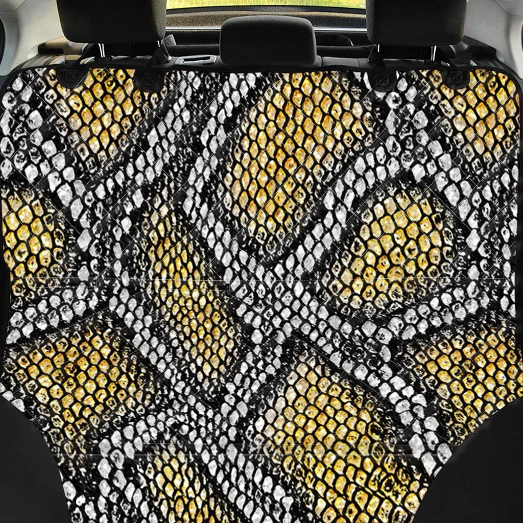 Yellow Snakeskin print Pet Car Seat Cover-grizzshop