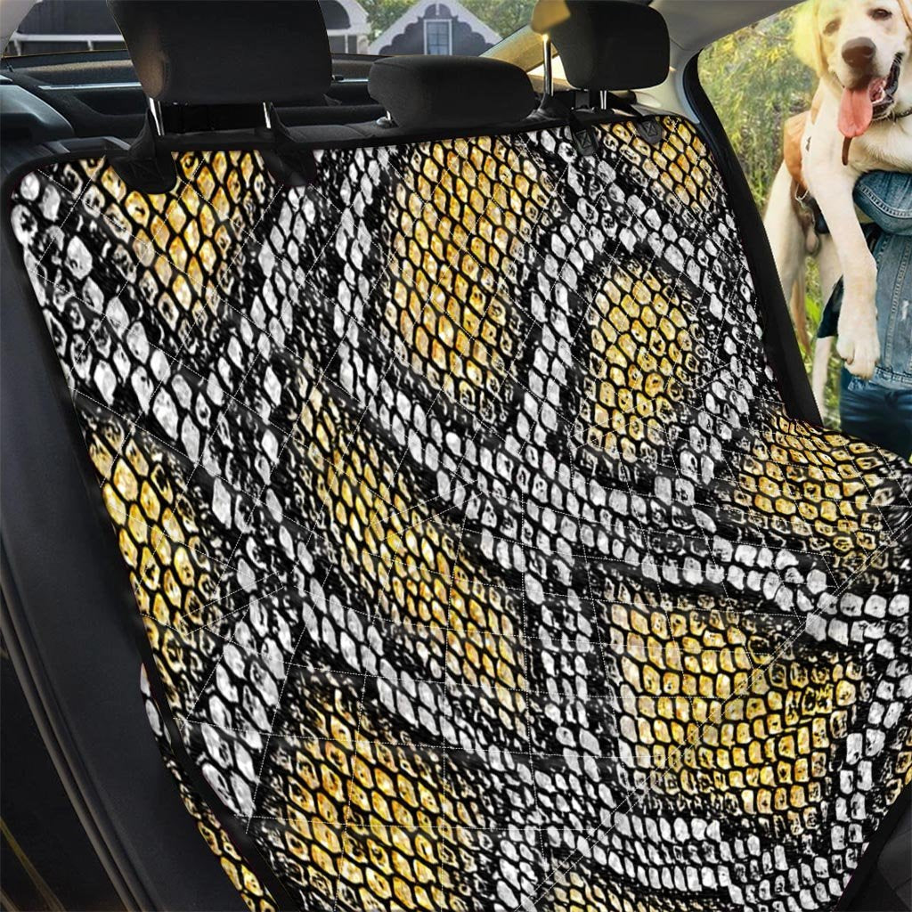 Yellow Snakeskin print Pet Car Seat Cover-grizzshop