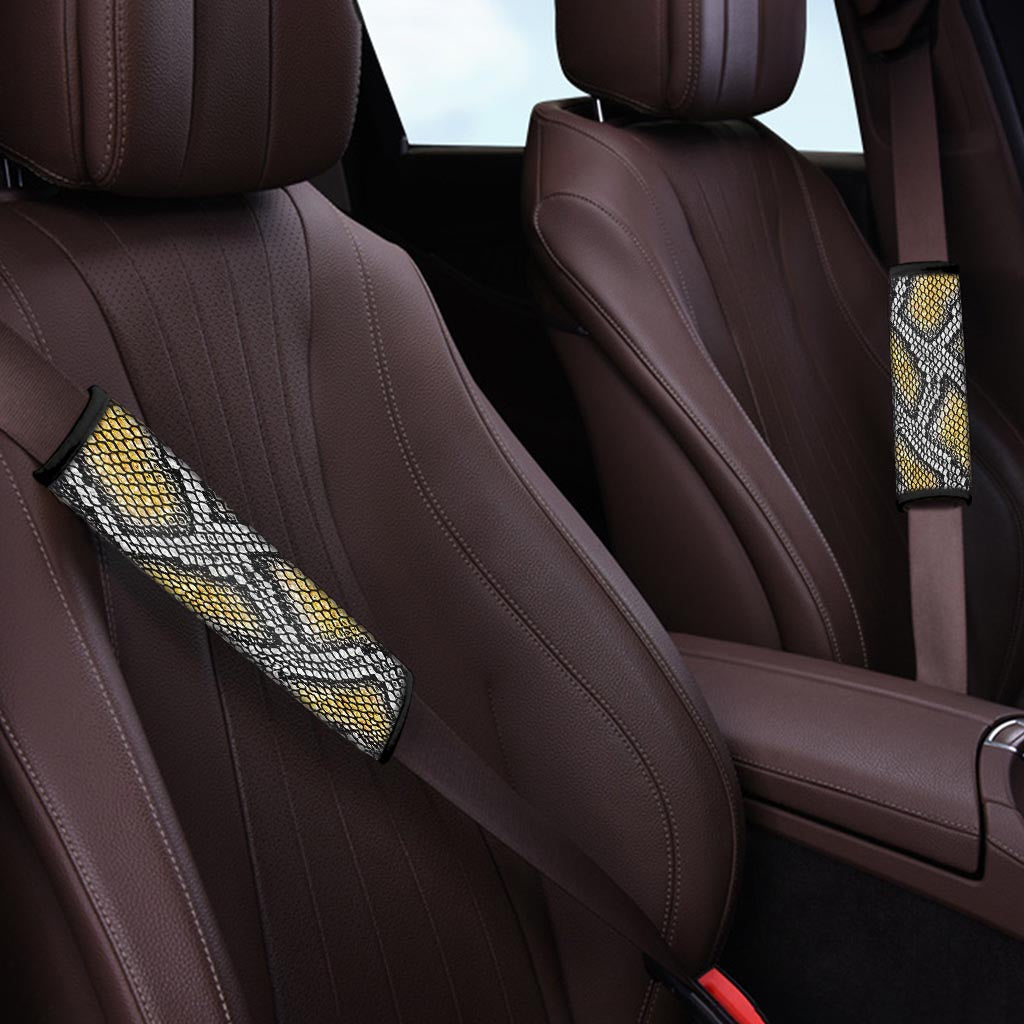 Yellow Snakeskin print Seat Belt Cover-grizzshop