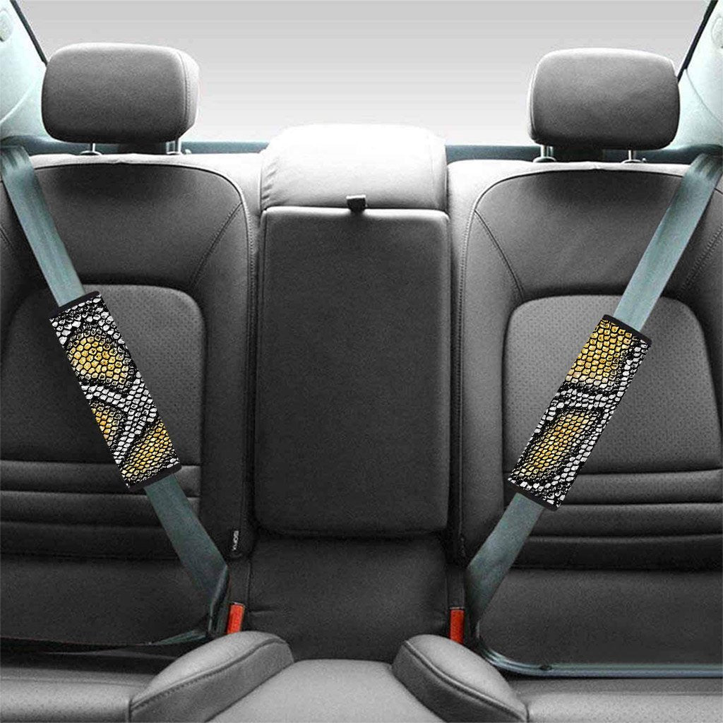 Yellow Snakeskin print Seat Belt Cover-grizzshop