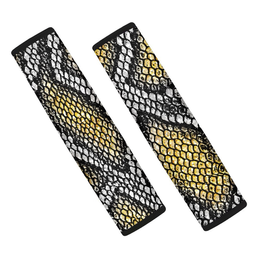 Yellow Snakeskin print Seat Belt Cover-grizzshop
