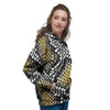 Yellow Snakeskin print Women's Hoodie-grizzshop