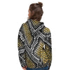 Yellow Snakeskin print Women's Hoodie-grizzshop