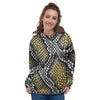 Yellow Snakeskin print Women's Hoodie-grizzshop