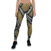 Yellow Snakeskin print Women's Leggings-grizzshop