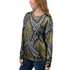 Yellow Snakeskin print Women's Sweatshirt-grizzshop