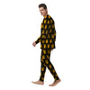 Yellow Spider Psychedelic Melt Print Pattern Men's Pajamas-grizzshop