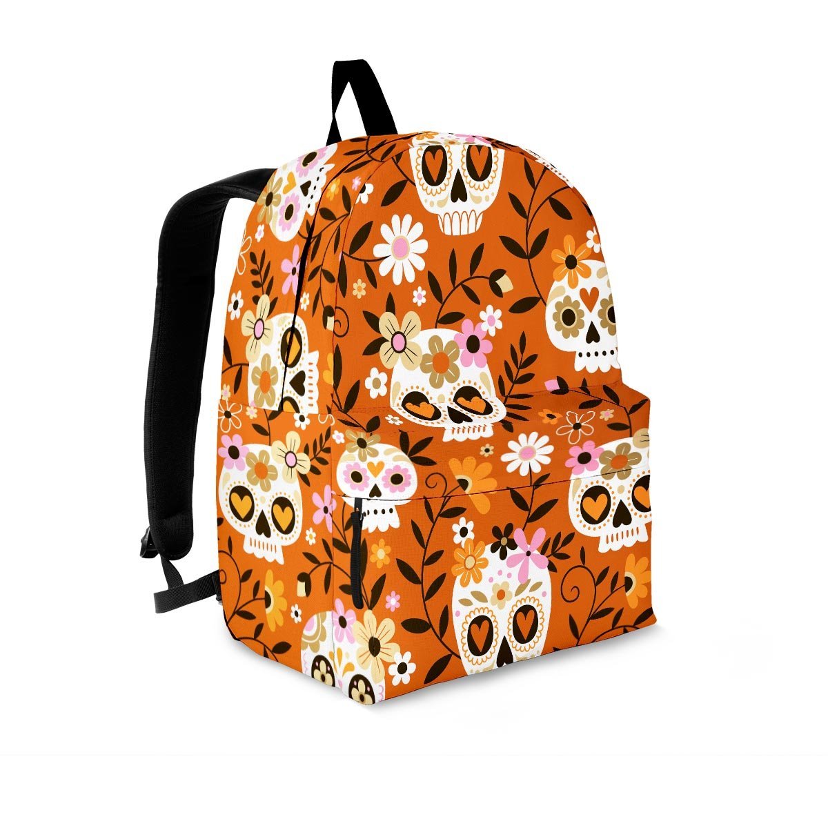 Yellow Sugar Skull Backpack-grizzshop