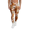 Yellow Sugar Skull Men's Leggings-grizzshop