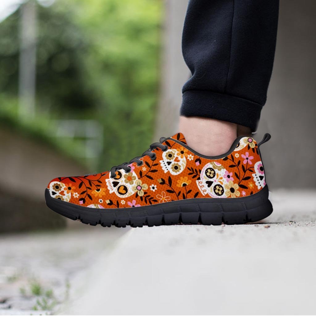 Yellow Sugar Skull Men's Sneakers-grizzshop