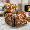 Yellow Sugar Skull Recliner Cover-grizzshop