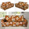 Yellow Sugar Skull Sofa Cover-grizzshop