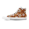 Yellow Sugar Skull Women's High Top Shoes-grizzshop