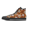 Yellow Sugar Skull Women's High Top Shoes-grizzshop