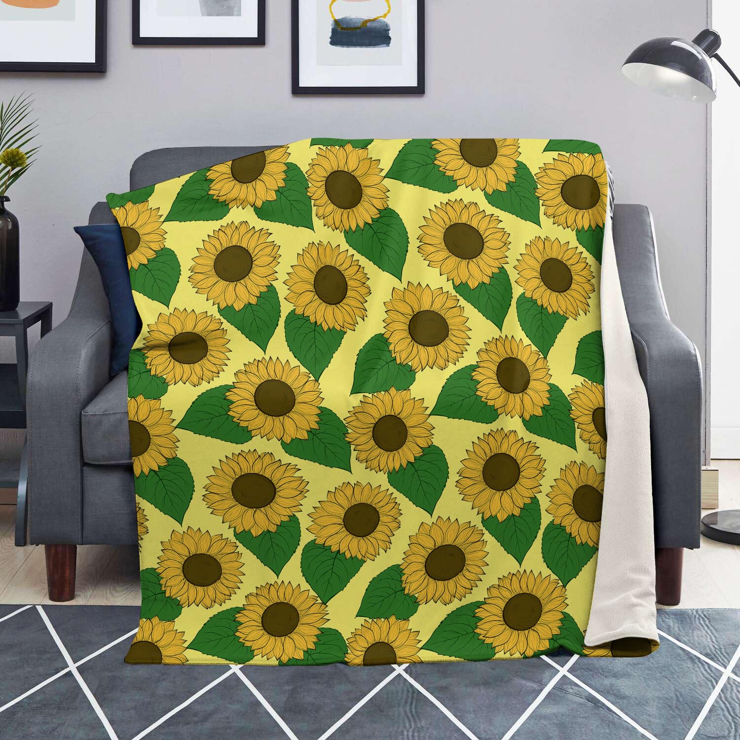 Yellow Sunflower Blanket-grizzshop