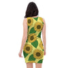 Yellow Sunflower Bodycon Dress-grizzshop