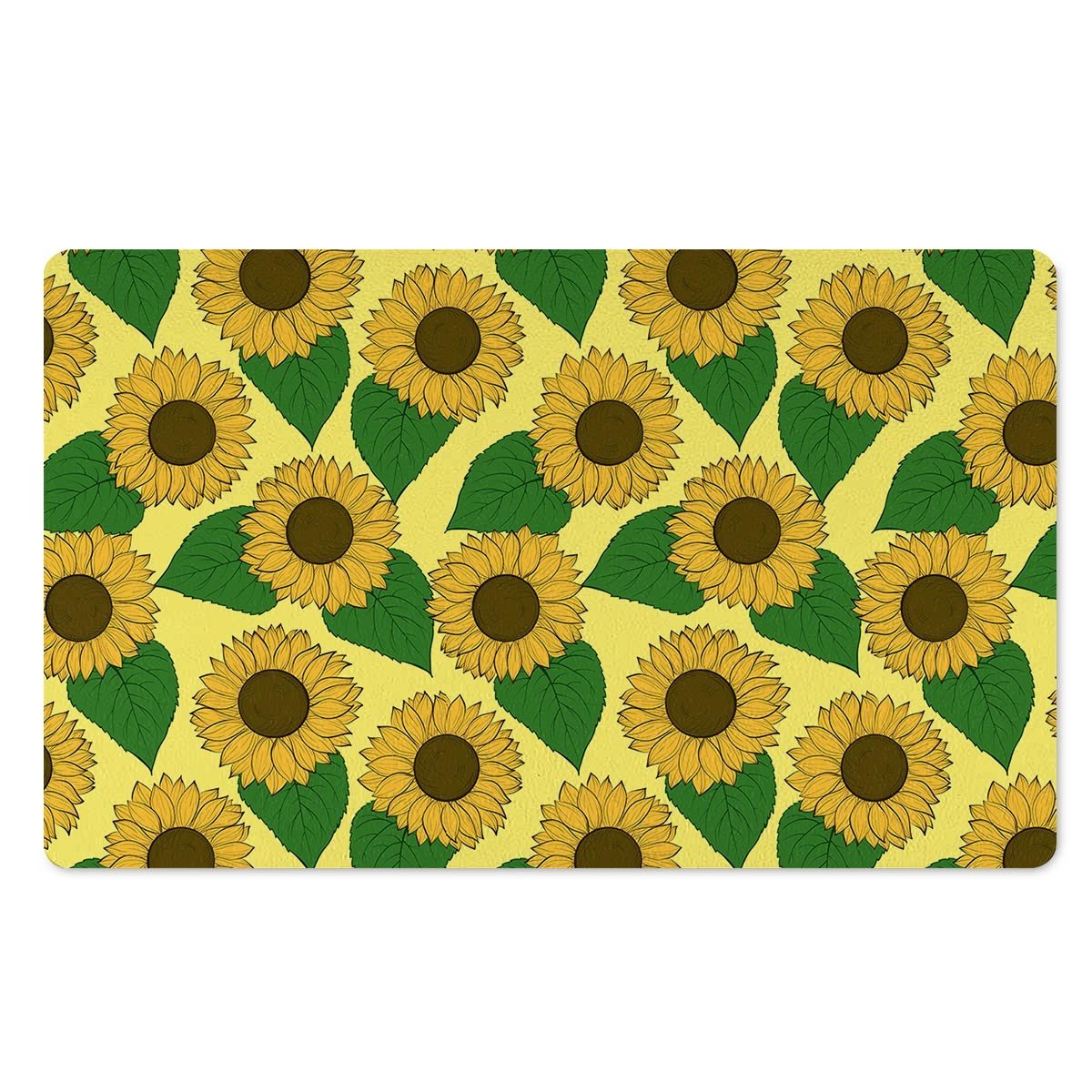 Yellow Sunflower Door Mat-grizzshop