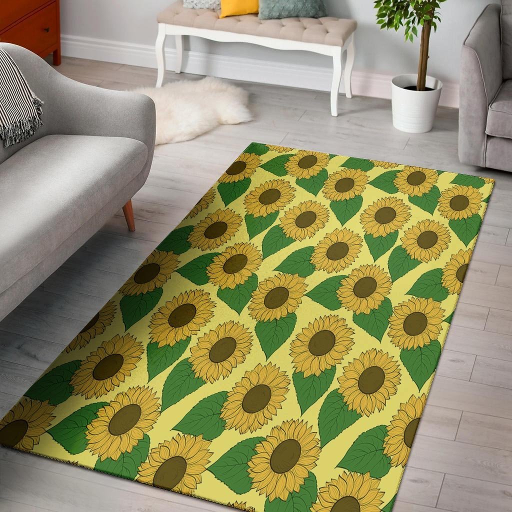 Yellow Sunflower Floor Mat-grizzshop