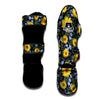 Yellow Sunflower Floral Print Muay Thai Shin Guards-grizzshop