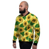 Yellow Sunflower Men's Bomber Jacket-grizzshop