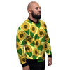 Yellow Sunflower Men's Bomber Jacket-grizzshop