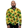 Yellow Sunflower Men's Bomber Jacket-grizzshop