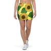 Yellow Sunflower Mini Skirt-grizzshop