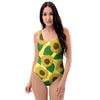 Yellow Sunflower One Piece Swimsuite-grizzshop
