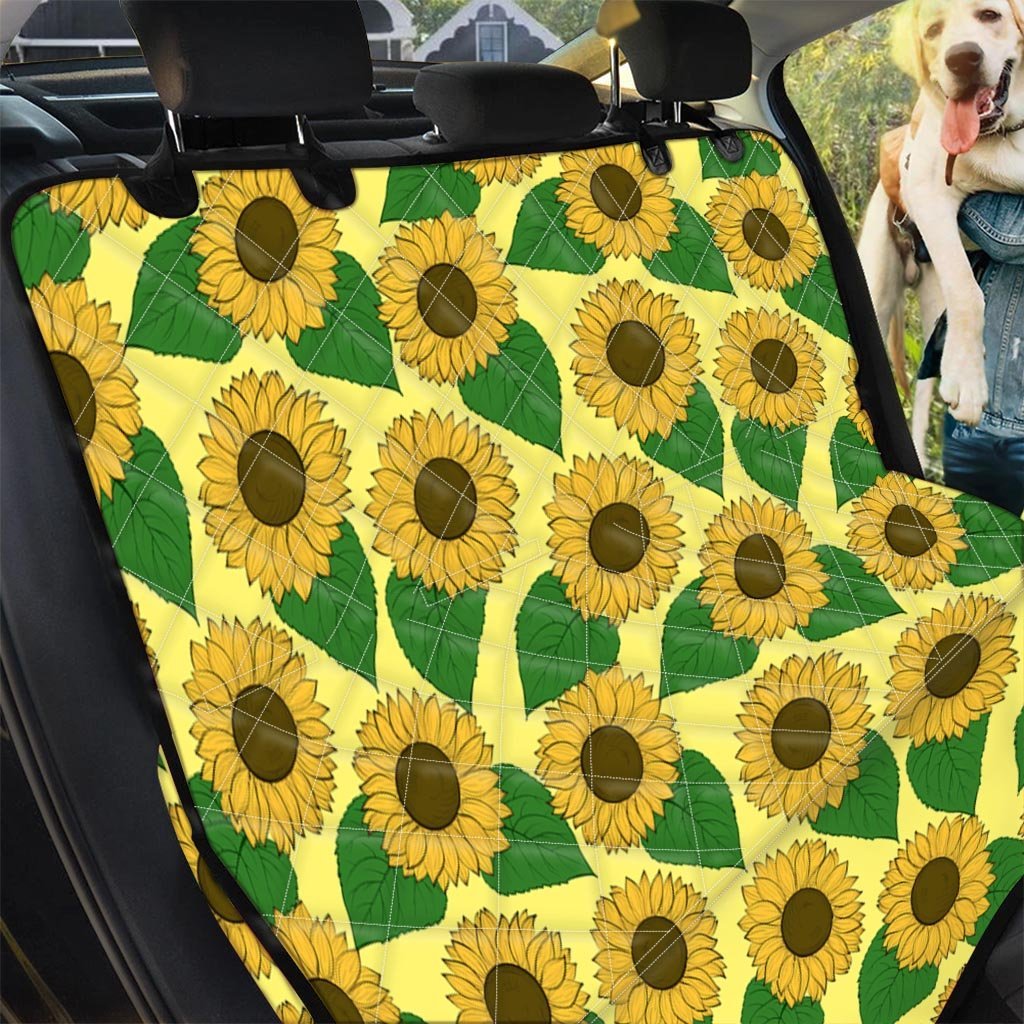 Yellow Sunflower Pet Car Seat Cover-grizzshop