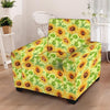 Yellow Sunflower Print Armchair Cover-grizzshop