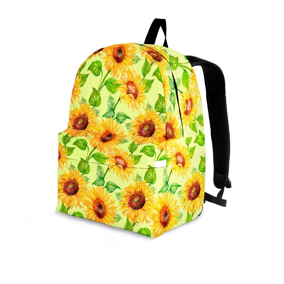 Yellow Sunflower Print Backpack-grizzshop