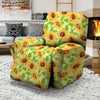 Yellow Sunflower Print Recliner Cover-grizzshop