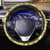 Yellow Sunflower Print Steering Wheel Cover-grizzshop