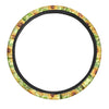 Yellow Sunflower Print Steering Wheel Cover-grizzshop