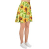 Yellow Sunflower Print Women's Skirt-grizzshop