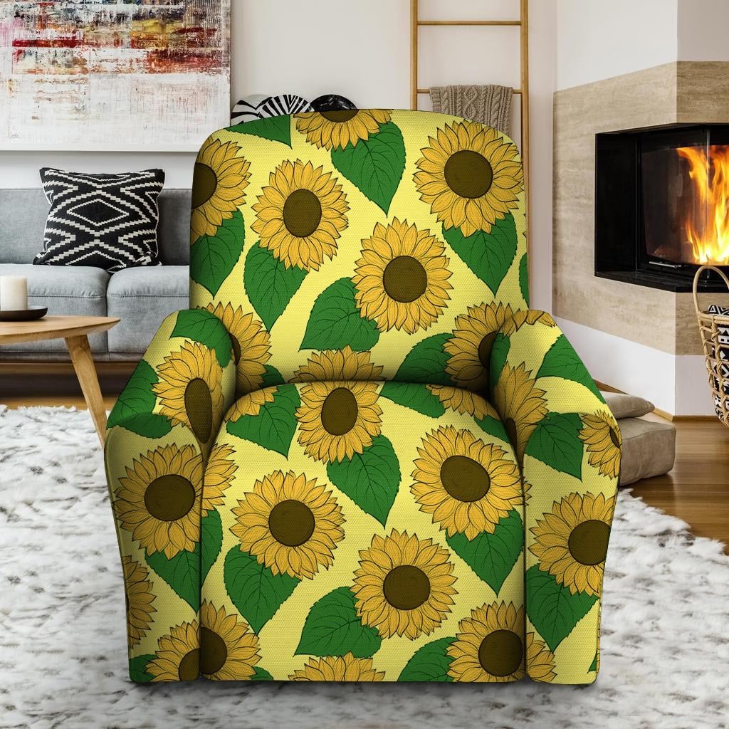 Yellow Sunflower Recliner Cover-grizzshop