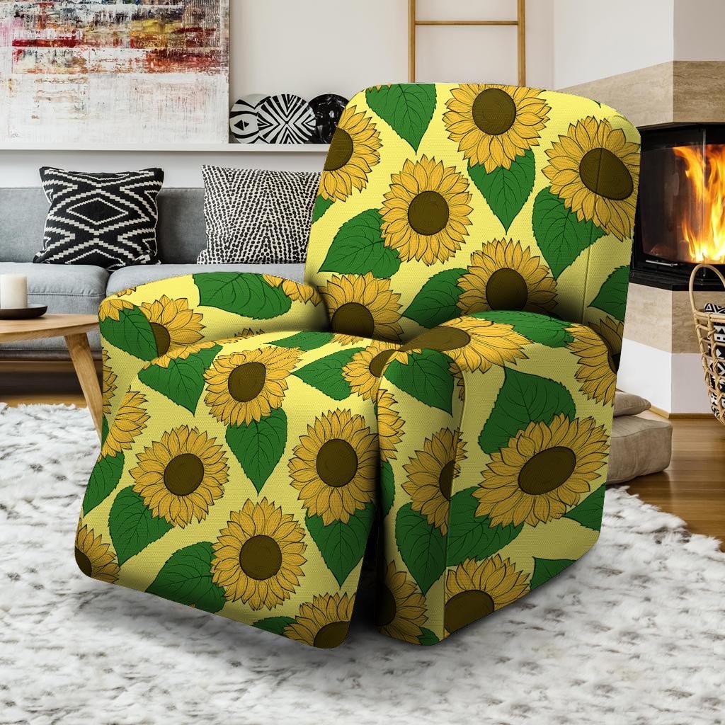 Yellow Sunflower Recliner Cover-grizzshop