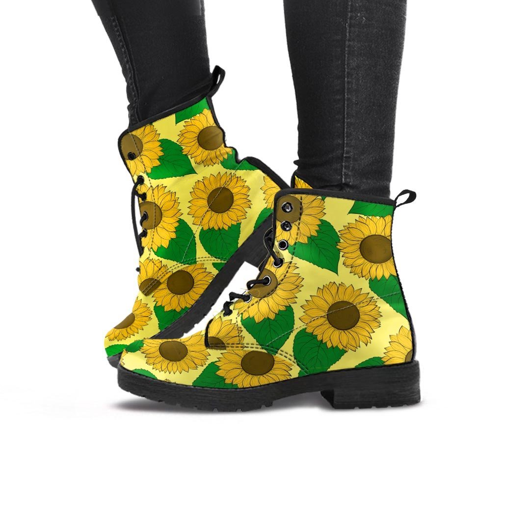 Yellow Sunflower Women's Boots-grizzshop