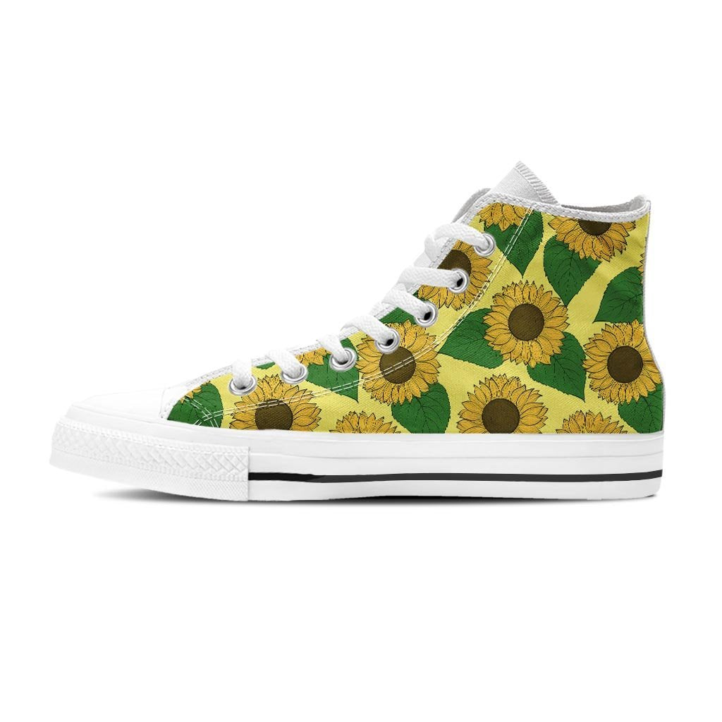 Yellow Sunflower Women's High Top Shoes-grizzshop