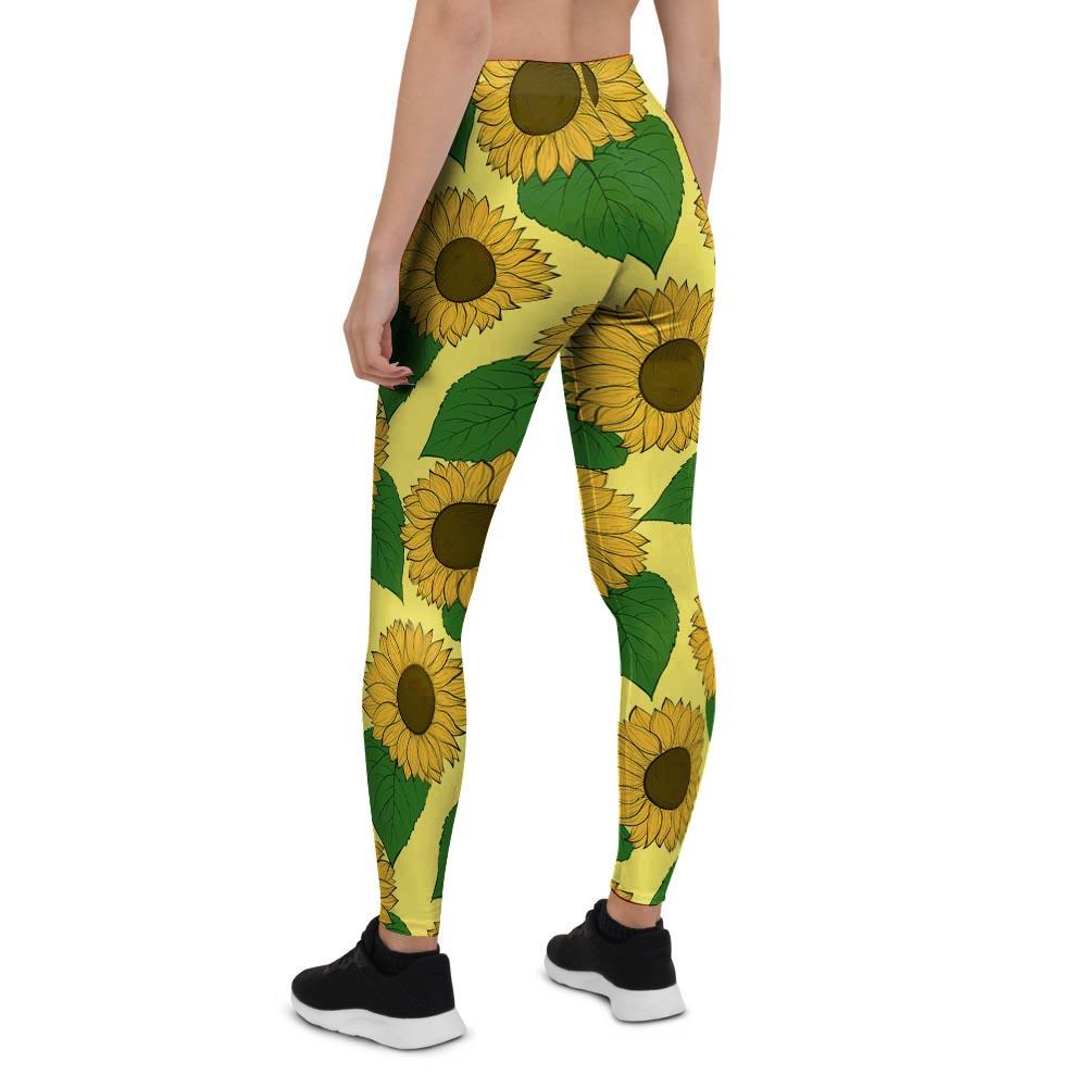 Yellow Sunflower Women's Leggings-grizzshop