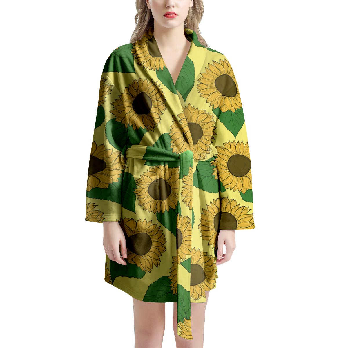 Yellow Sunflower Women's Robe-grizzshop